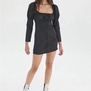 Eggie Zen Bottom Front Mini Dress Black Size M Urban Outfitters Exclusive